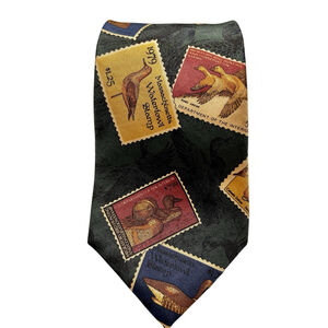 Eddie Bauer 100% Silk Men’s Tie Stamp WaterFowl